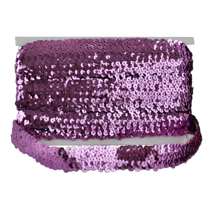 Sequin Trim 1-Inch Wide Polyester Stretchable Rolls for Arts and Crafts, 10-Yard BQ-302