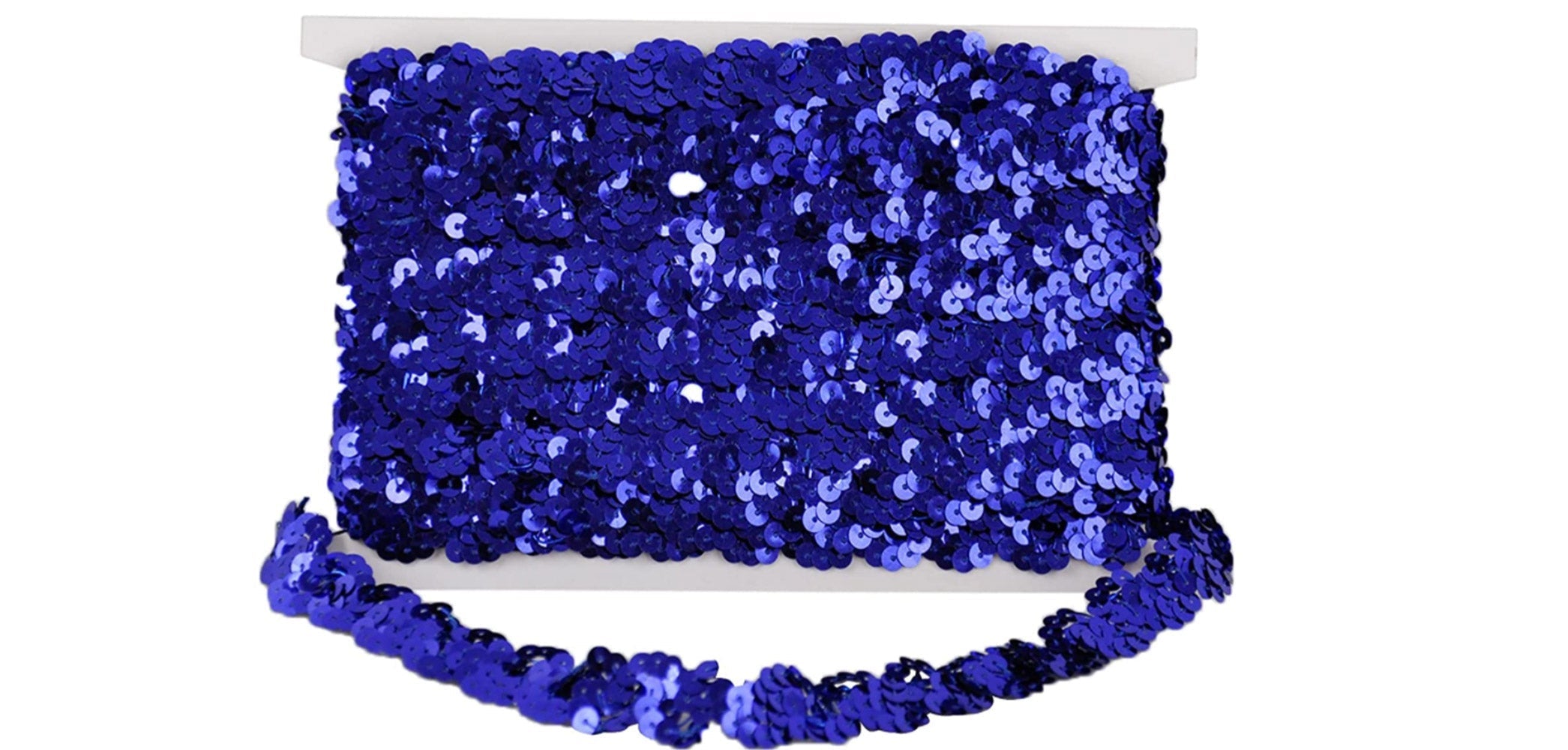 Sequin Trim 1-Inch Wide Polyester Stretchable Rolls for Arts and Crafts, 10-Yard BQ-302