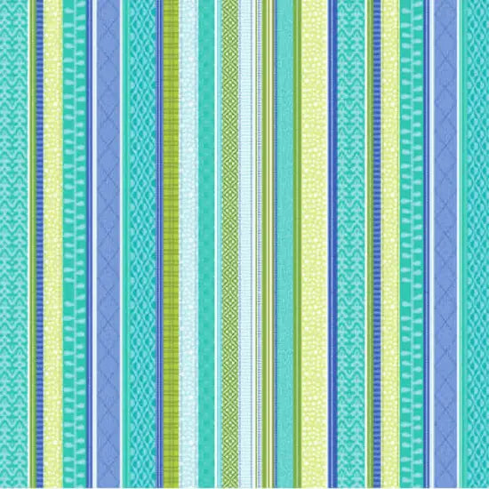 Serendipity - Stripe - Teal 44" / 45" Fabric Per Yard The Fabric Company