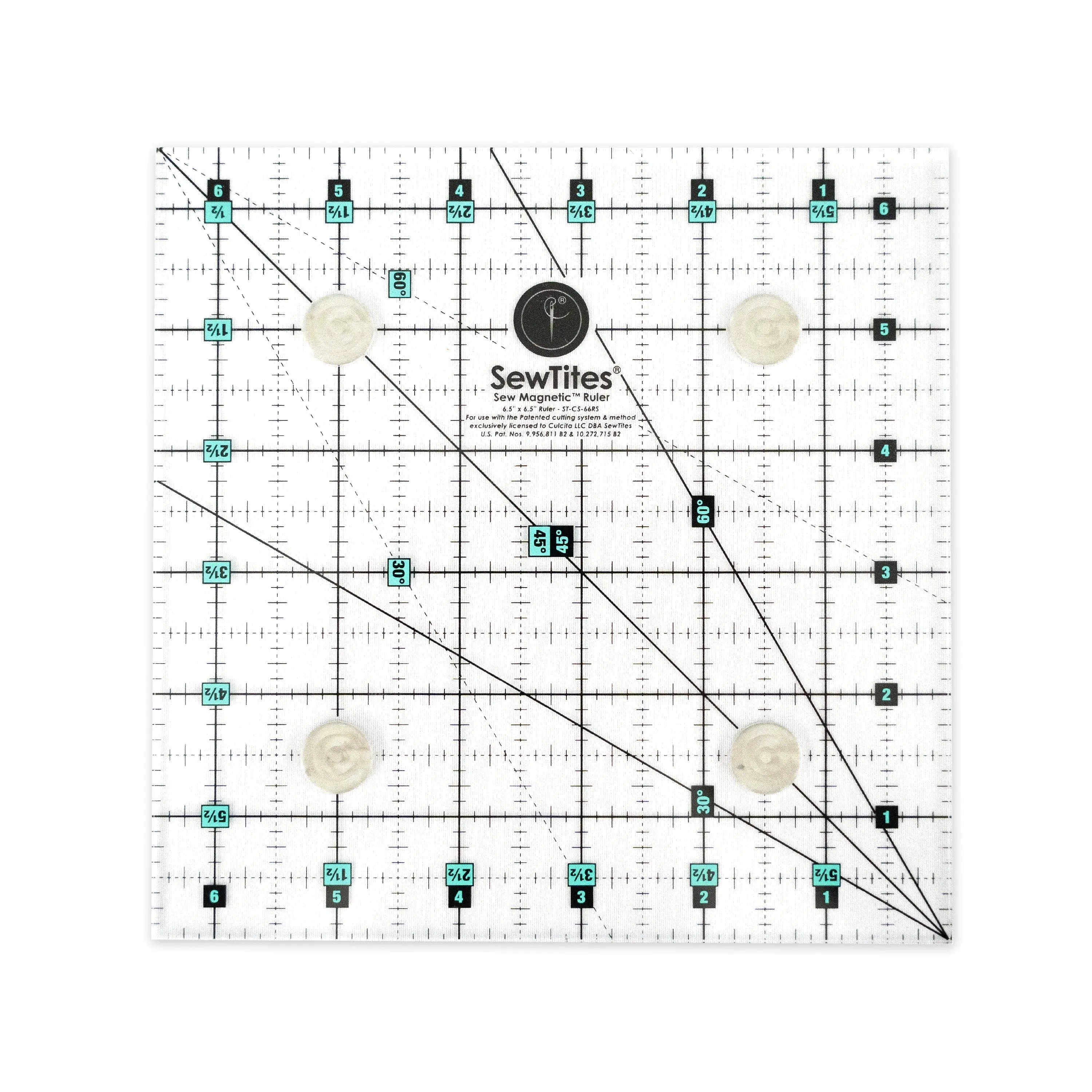 Sew Magnetic 6.5" x 6.5" Ruler SewTites