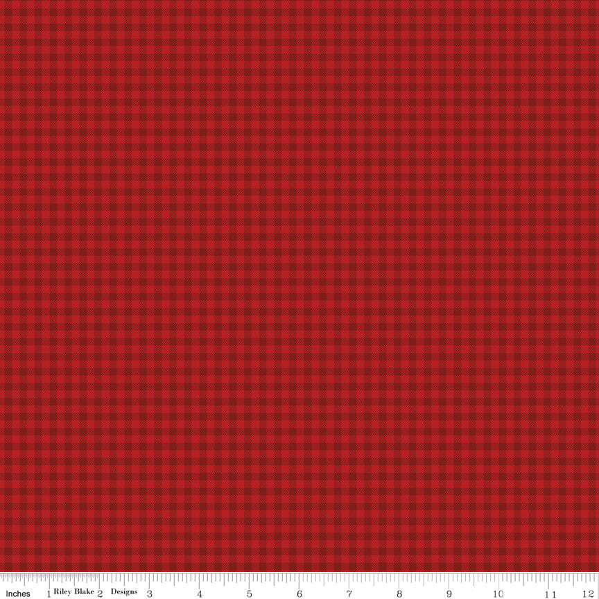 Sew in Love - Gingham - Red 44"/45" Fabric Per Yard