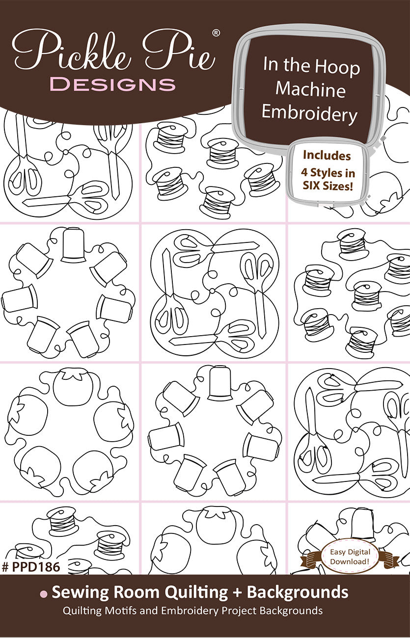 Sewing Room Quilt Motifs & Project Backgrounds Machine Embroidery Design Set