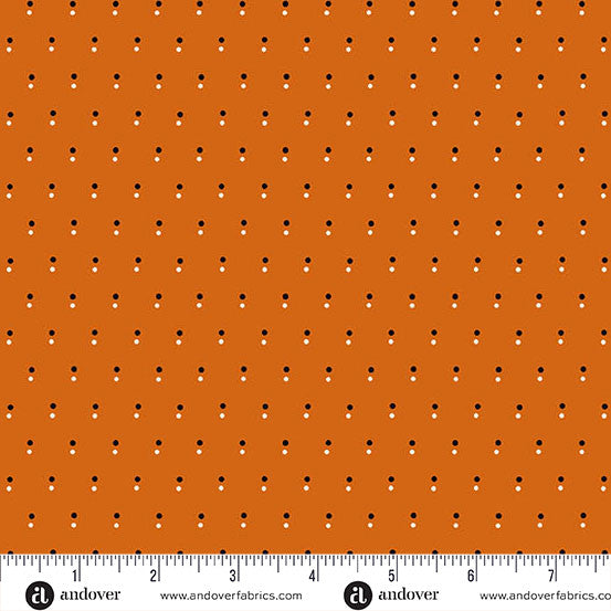 Shadow Dot Orange Nightfall 44 45 inch Cotton Fabric Andover Fabrics