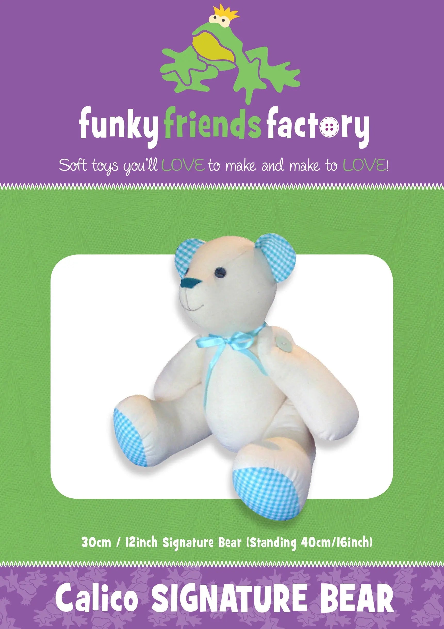 Signature Bear Calico Teddy Bear Checker Distributor