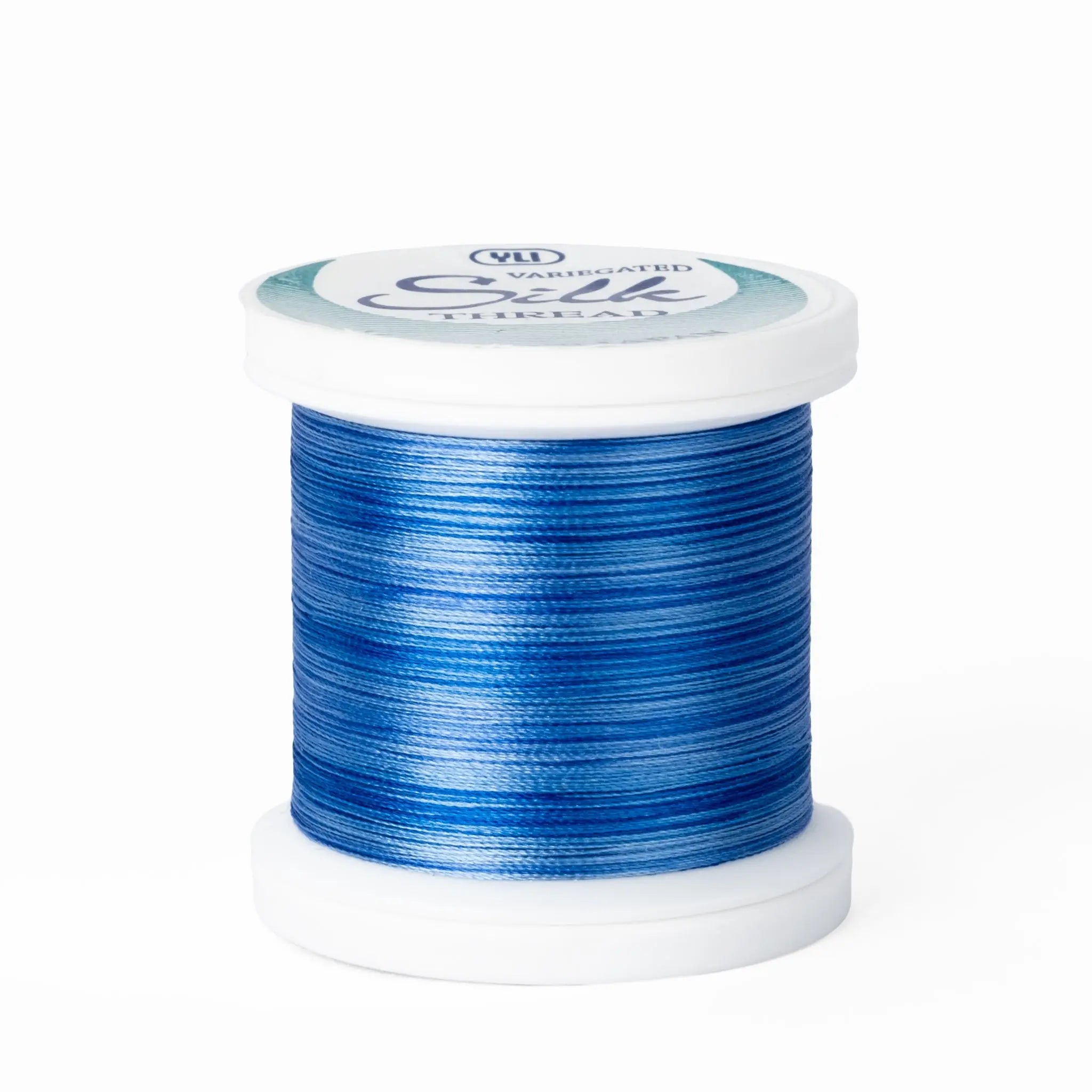 Silk #100 - 05V Variegated Blue Spool YLI Threads