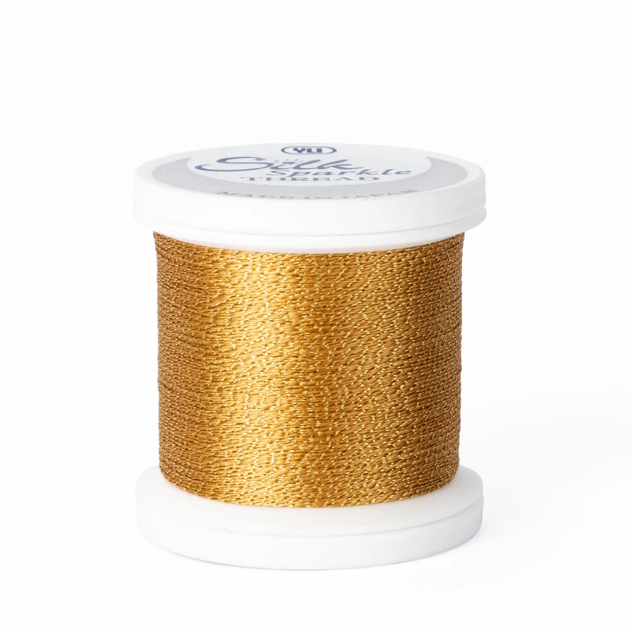 Silk #100 - G15 Gold Sparkle Spool YLI Threads