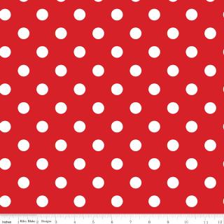 108" 3-Yard Package - Simple Pleasures - Red Polka Dots