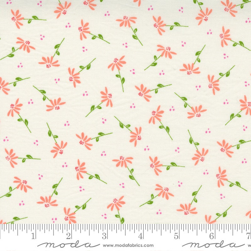 Sincerely Yours Ivory Floral Daisy 44"/45" Fabric Per Yard Moda Fabrics & Supplies