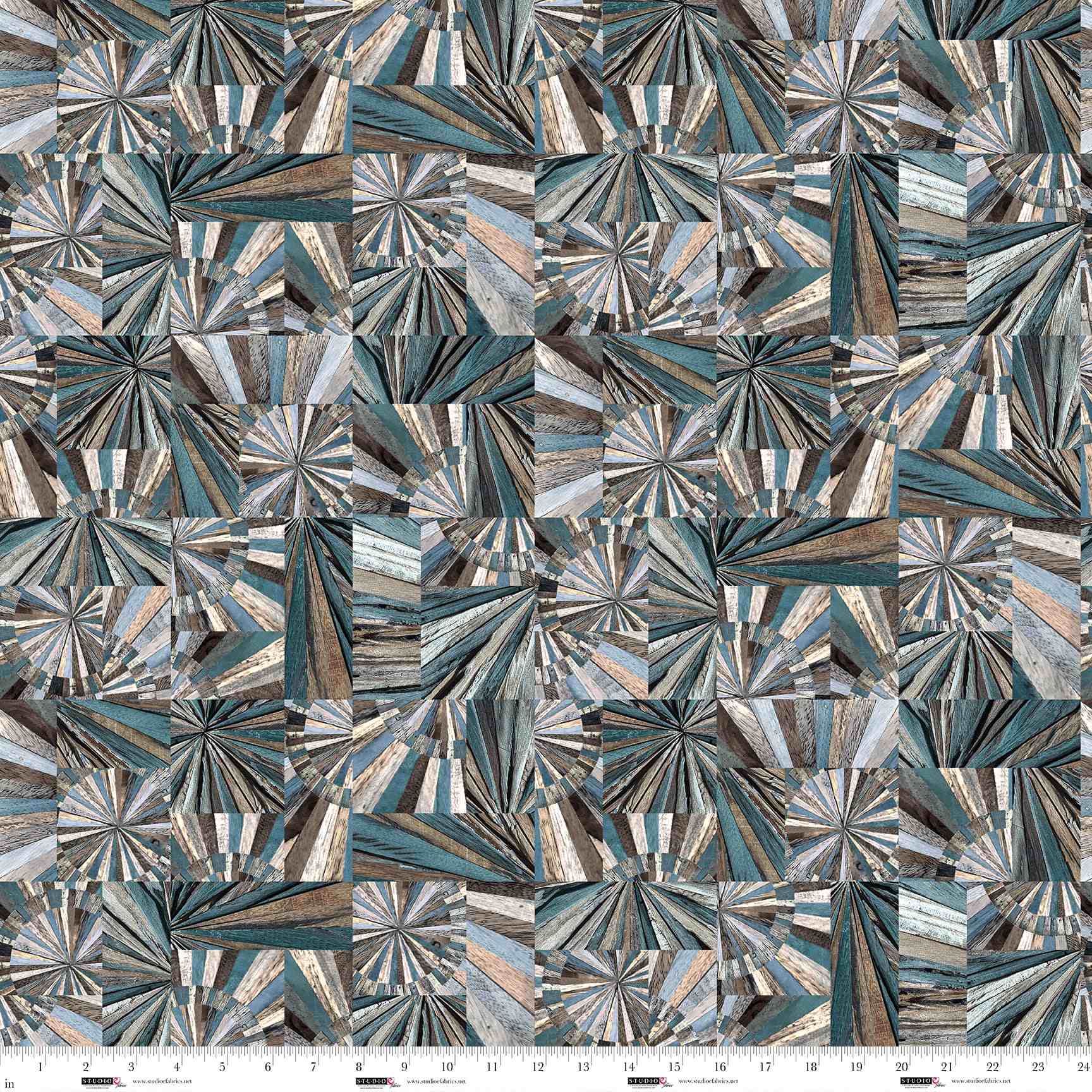 Slate Woodburst Out of the Woodwork Cotton 44"/45" Fabric Per Yard Studio E Fabrics