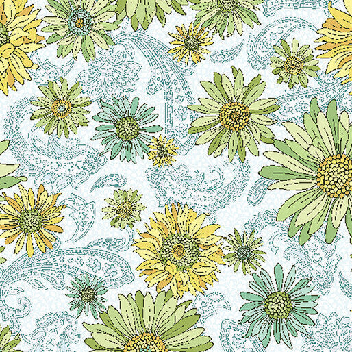 Sleepovers Best Friends quilting fabric in blue by Benartex, friendship print on blue cotton, sold by the yard