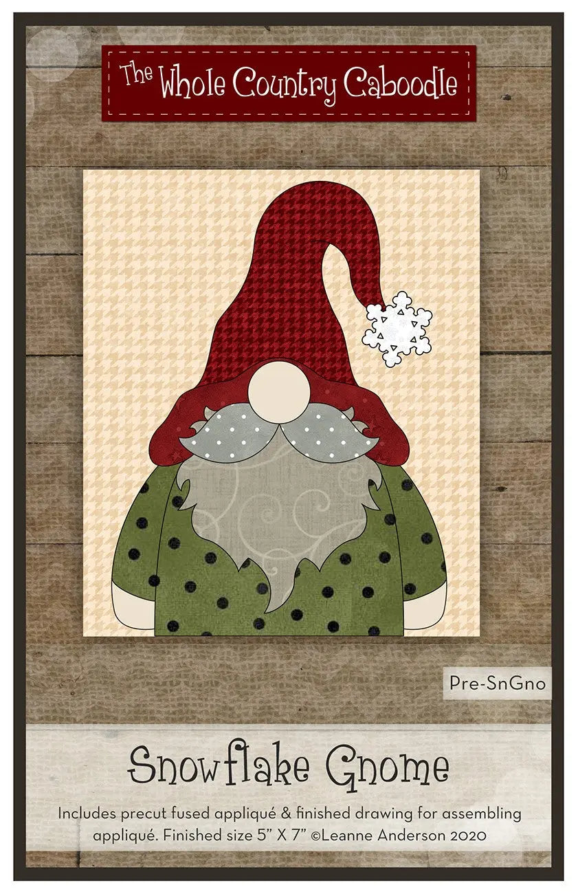 Snowflake Gnome Precut Fused Applique Pack Checker Distributor