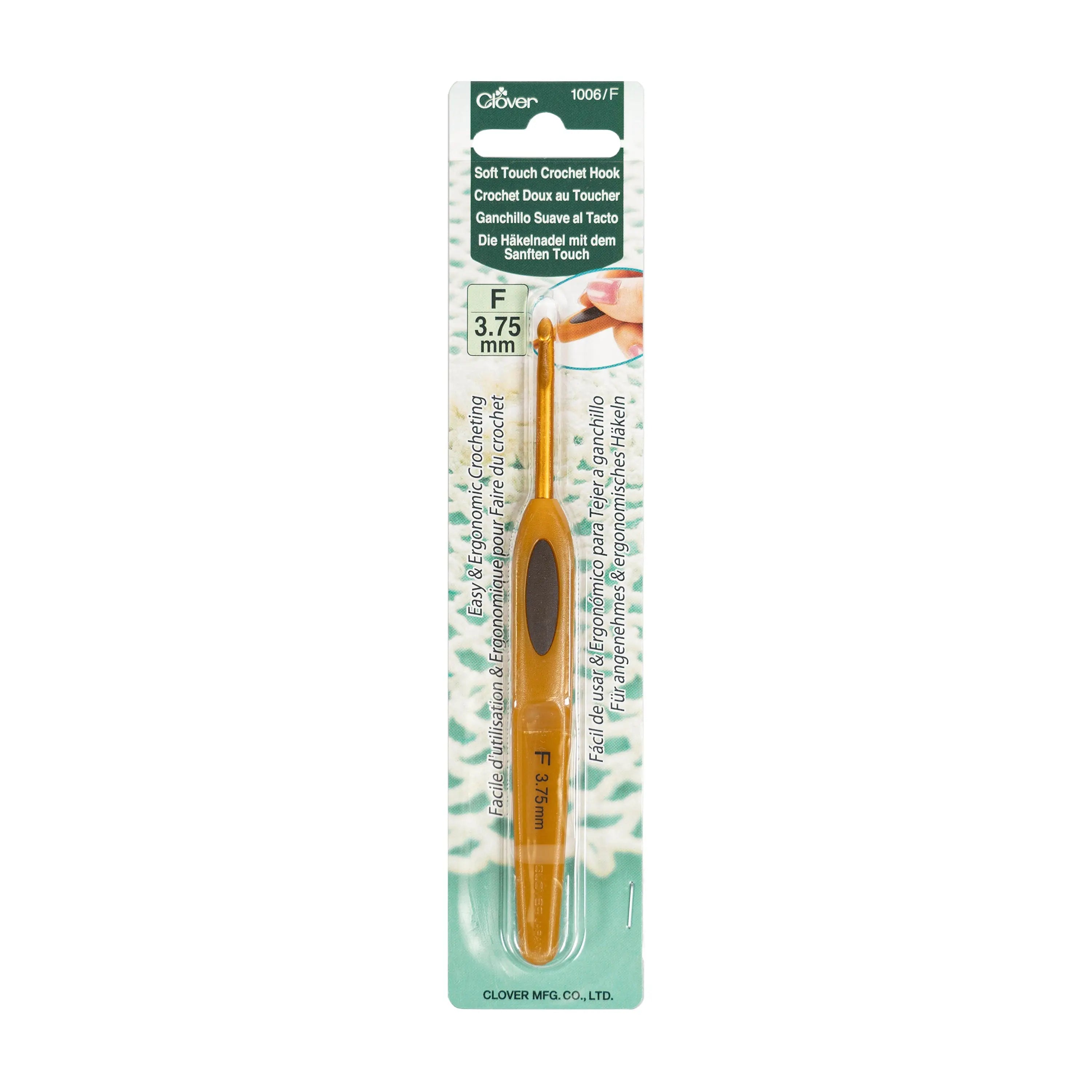 Soft Touch Crochet Hook F (3.75mm) Clover Needlecraft, Inc.