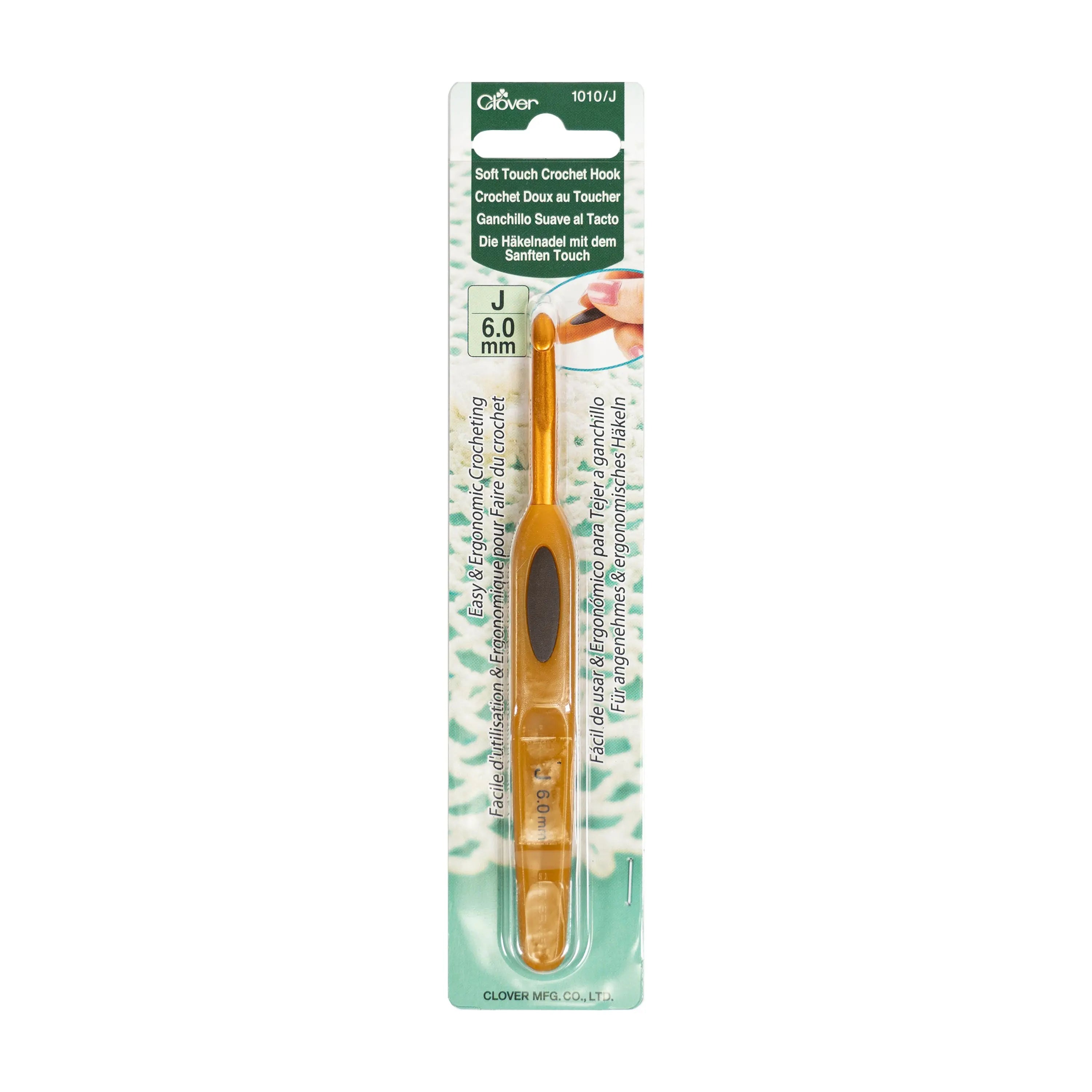 Soft Touch Crochet Hook J (6mm) Clover Needlecraft, Inc.