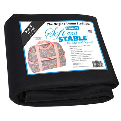 Soft and Stable Black 100% Polyester Foam Stabilizer 72in x 58in