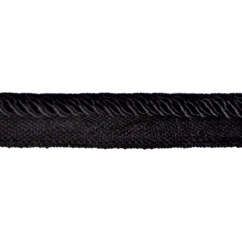 Softer Collection - 3/16" Width Cord with Lip (50 Yard Roll) - BC-1013-02 Black