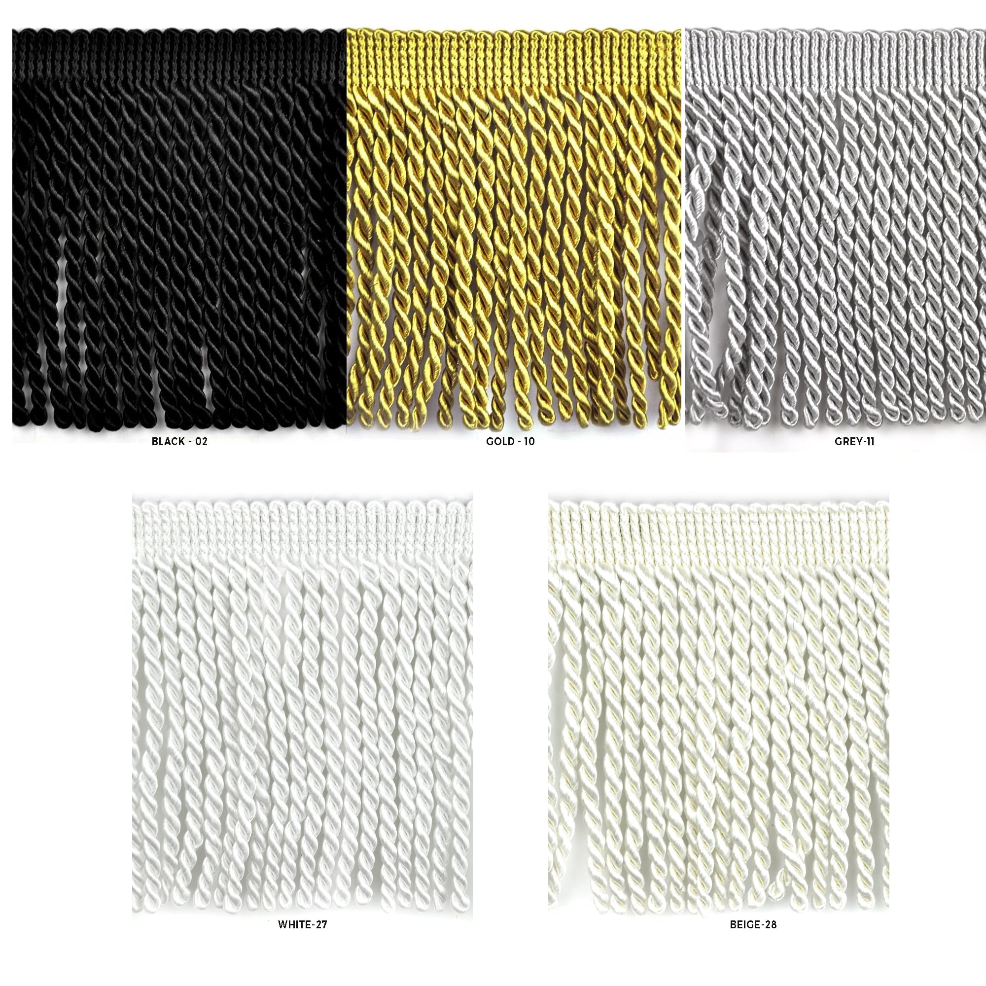 Softer Collection 6" Bullion Fringe - 15 Yard Bolt - Multiple Colors BF-4044