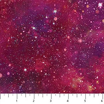 Space Odyssey Magenta Universe Cotton 44"/45" Fabric Per Yard Northcott