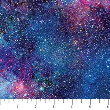 Space Odyssey Multi Blue Universe Cotton 44"/45" Fabric Per Yard Northcott