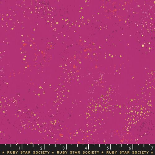 Speckled Metallic Berry Cotton 43"/44" Fabric Per Yard