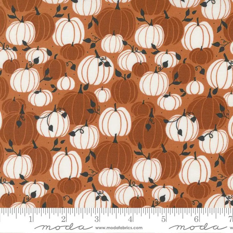 Spellbound Orange Pumpkin 44"/45" Fabric Per Yard Moda Fabrics & Supplies