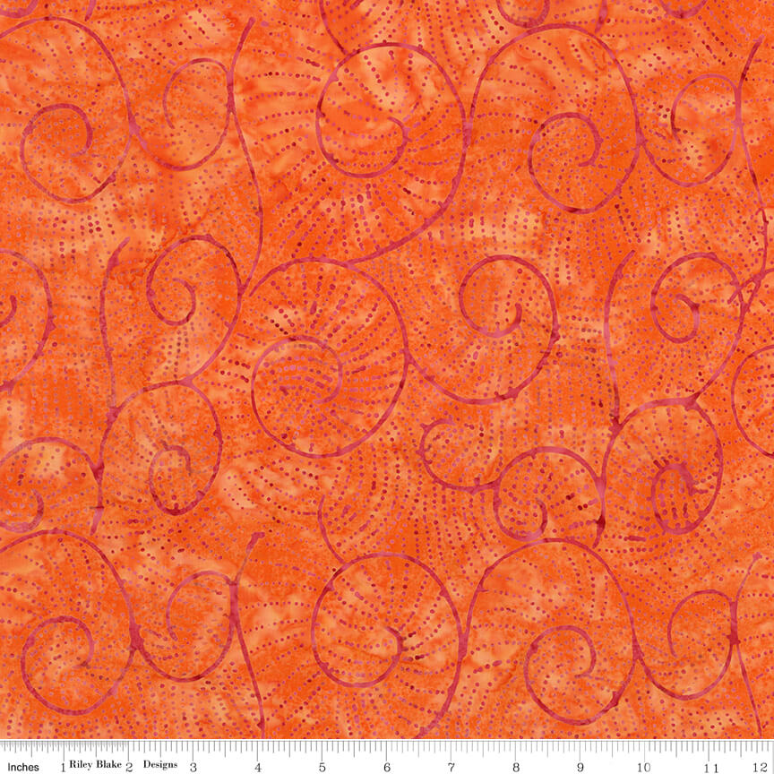 Splatter Batiks - Marmalade Splash 44"/45" Fabric Per Yard