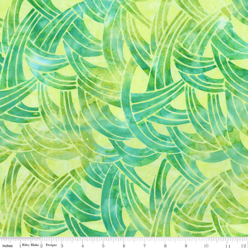 Splatter Batiks - Spring Pear 44"/45" Fabric Per Yard