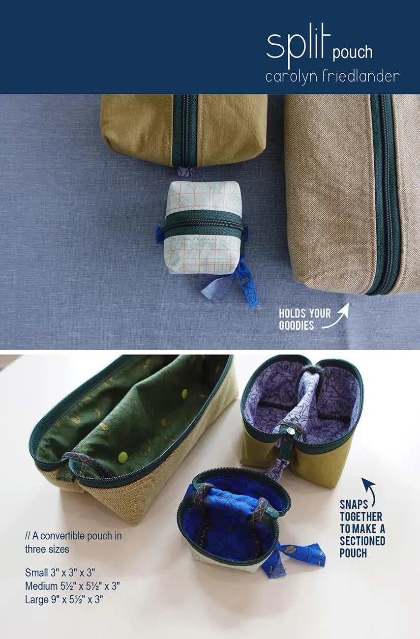 Split Pouch Pattern - Linda's Electric Quilters