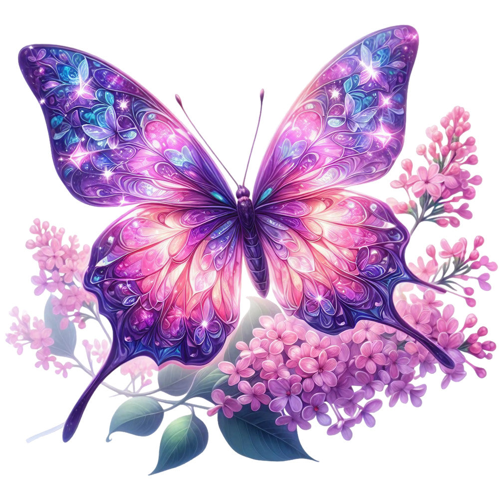 Spring Flowers and Butterflies Fabric Panel 49 QuiltingFabricPanels