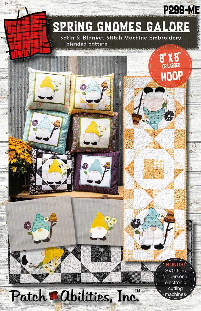 Spring Gnomes Galore Machine Embroidery - Linda's Electric Quilters