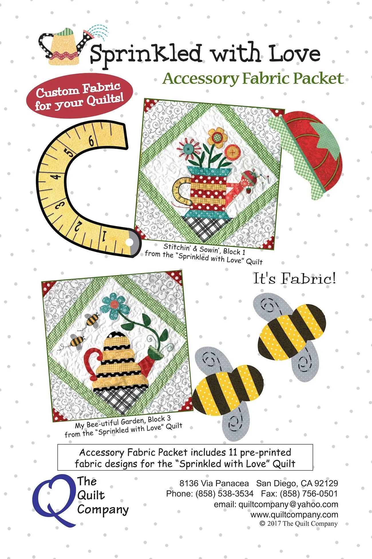 Sprinkled with Love Accessory Fabric Packet - Linda's Electric Quilters