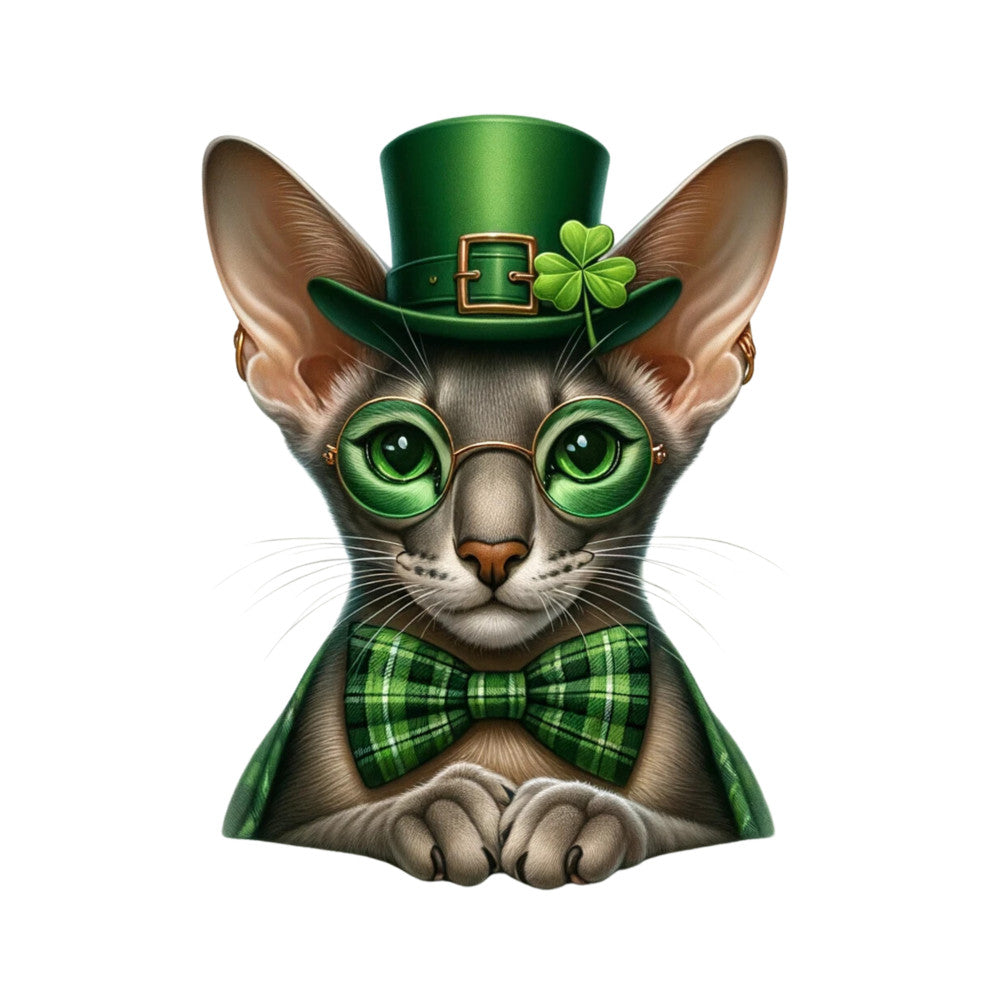 St Patricks Day Cat Fabric Panel 6 QuiltingFabricPanels