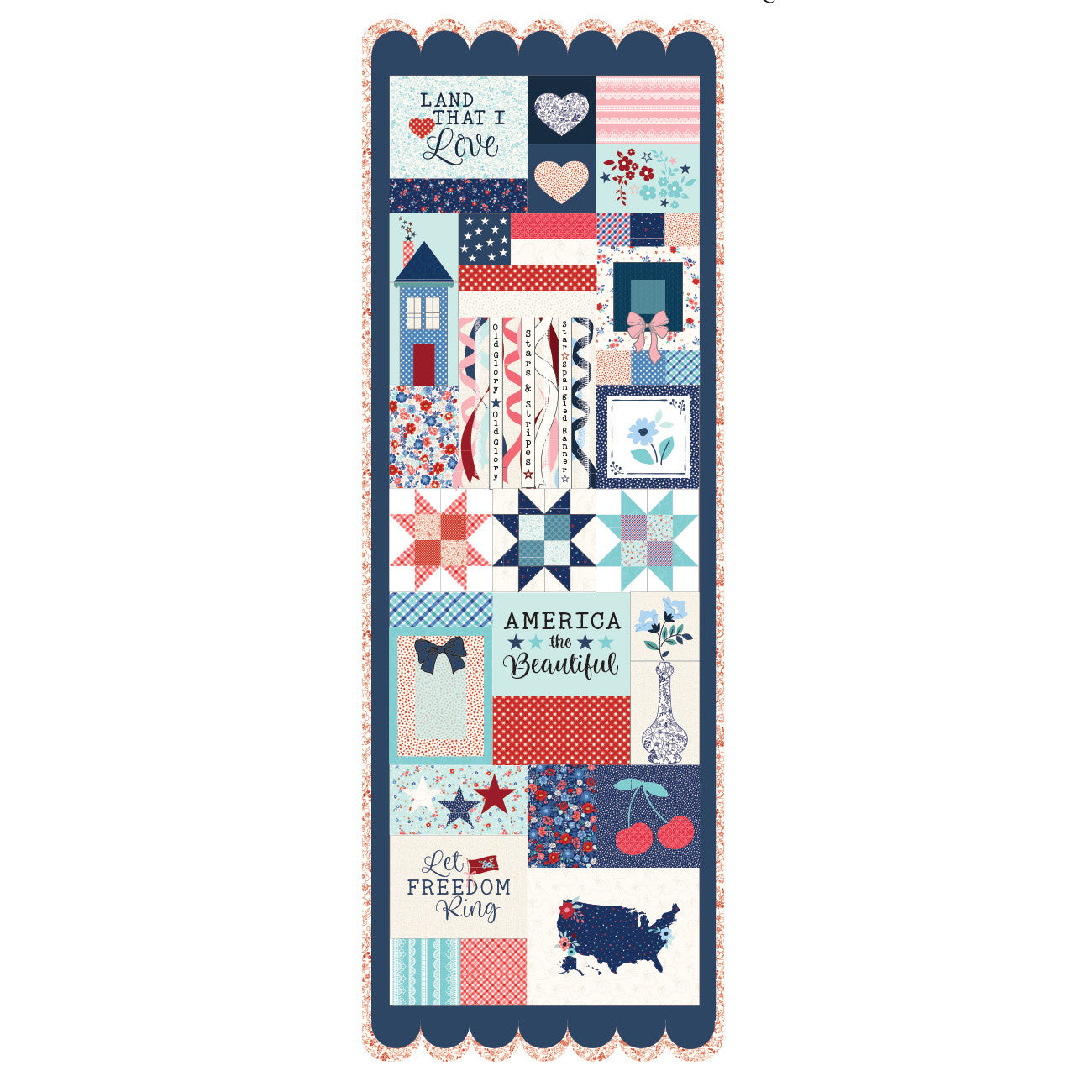 Star-Spangled Beauty Ladder Quilt CD/Book