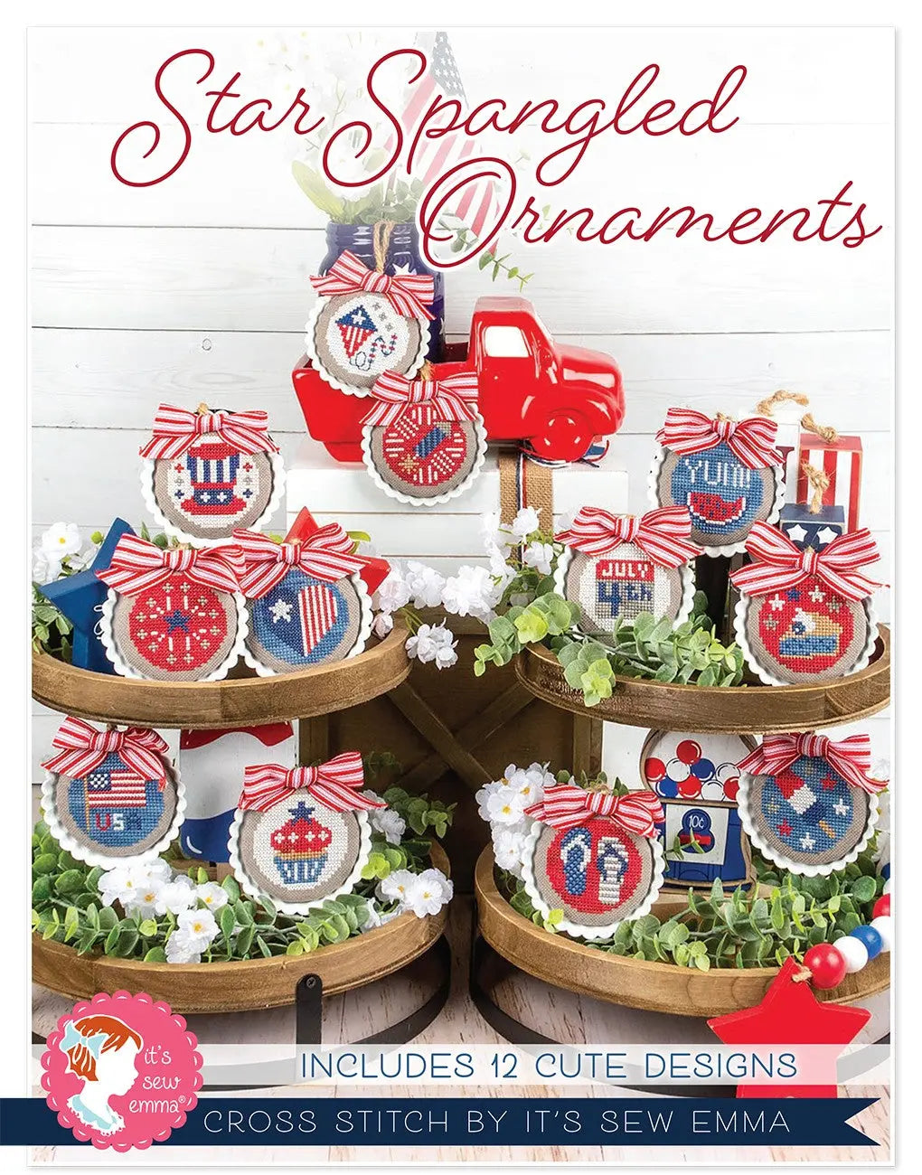Star Spangled Ornaments Cross Stitch Pattern - Linda's Electric Quilters