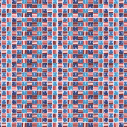 Star Spangled Summer Stripes And Stars 43"/44" Fabric Per Yard PBS Fabrics