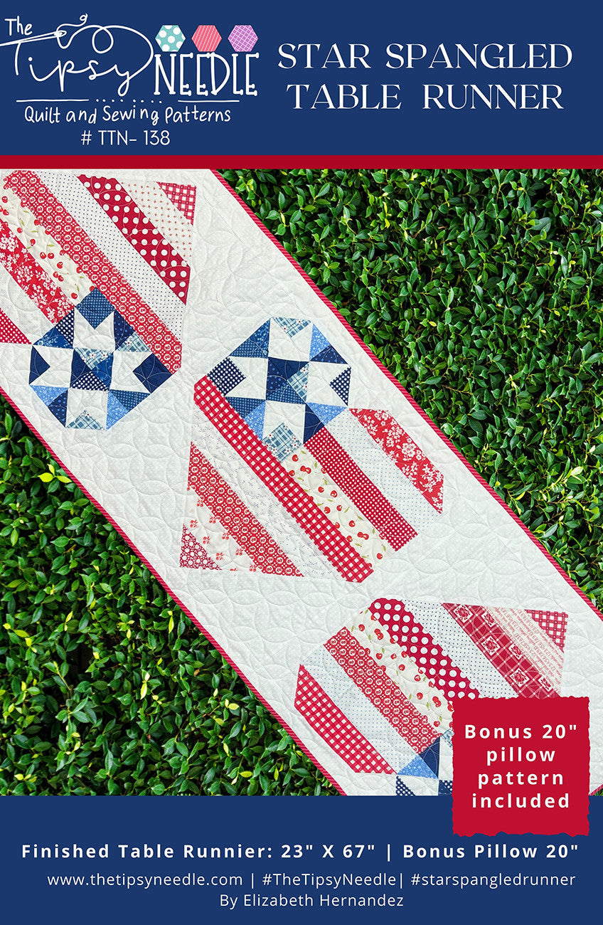 Star Spangled Table Runner and Pillow
