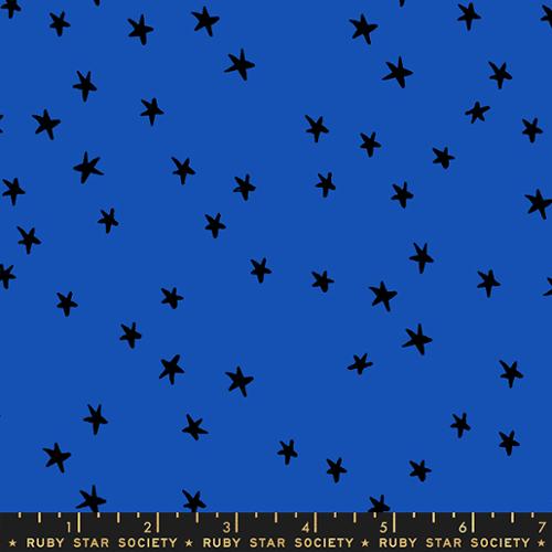 Starry Blue Ribbon Cotton 43"/44" Fabric Per Yard