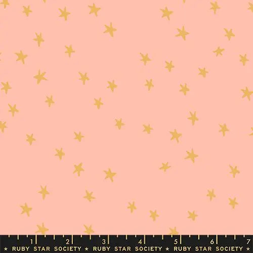 Starry New Peach 43"/44" Fabric Per Yard Moda Fabrics & Supplies