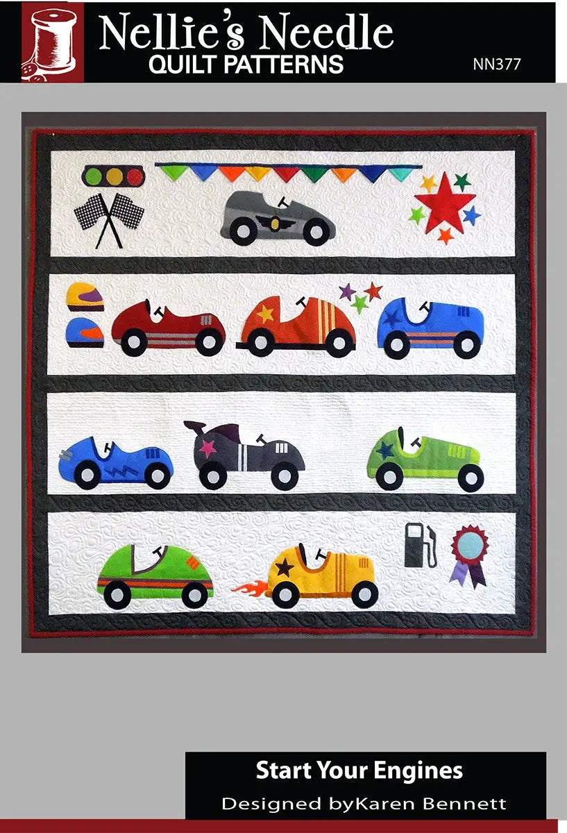 Start Your Engines Quilt Pattern - Linda's Electric Quilters