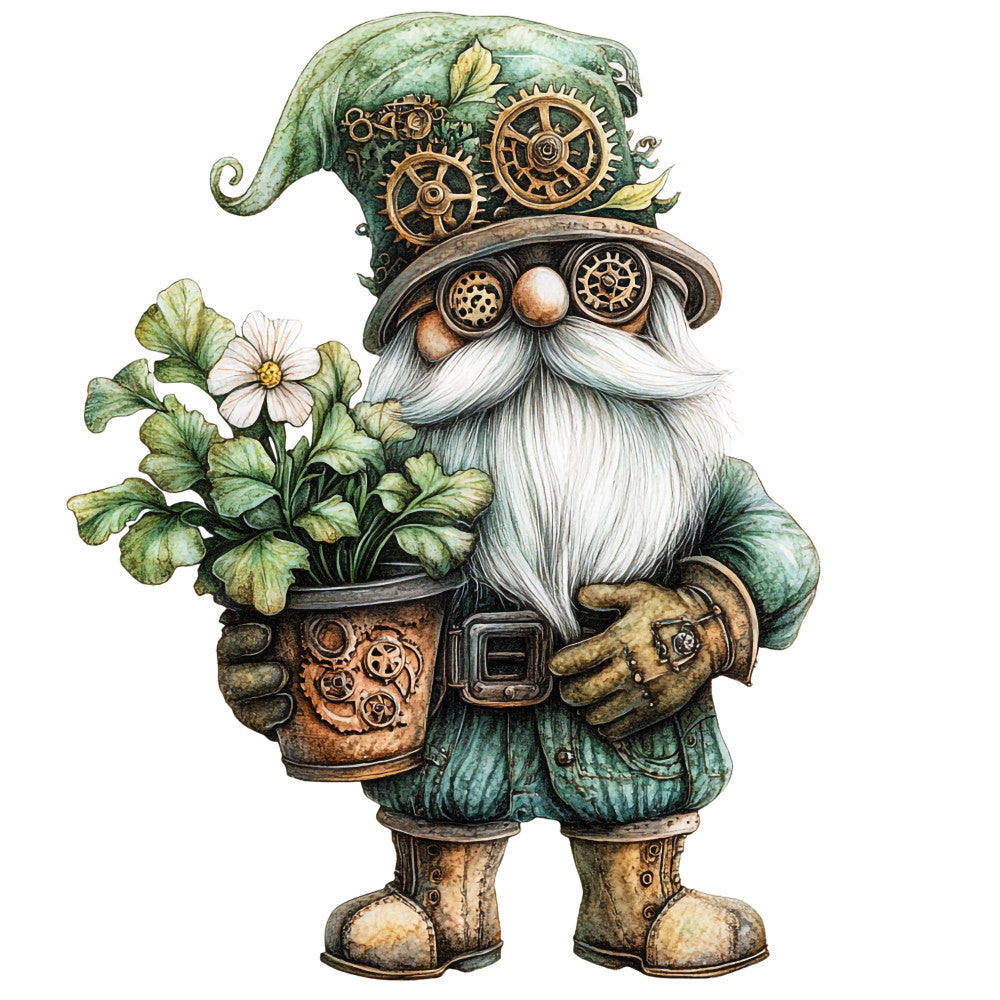 Steampunk Gnomes Fabric Panel 17