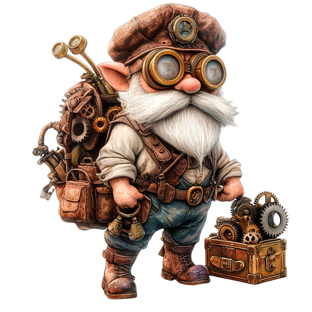 Steampunk Gnomes Fabric Panel 25