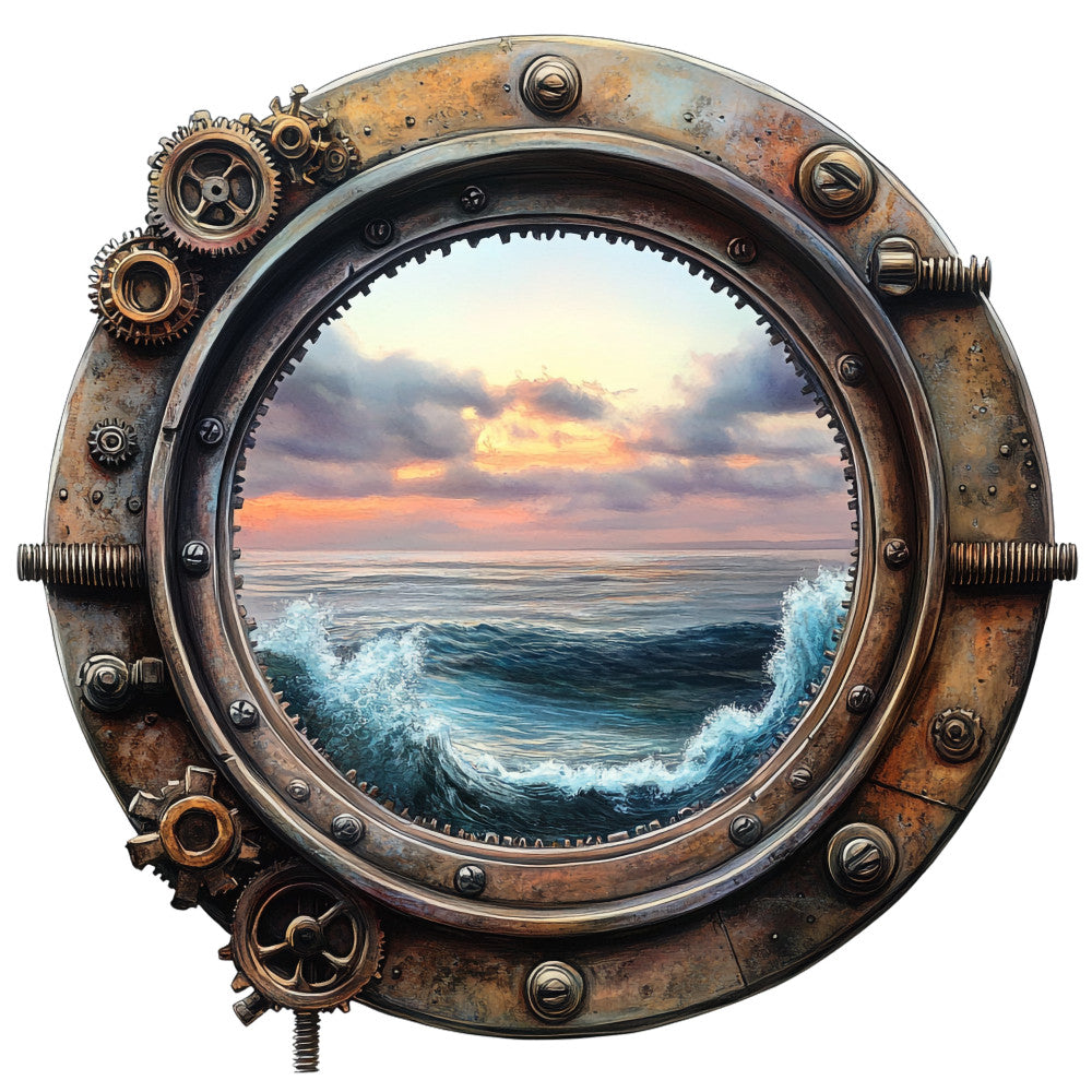 Steampunk Nautical Fabric Panel 8
