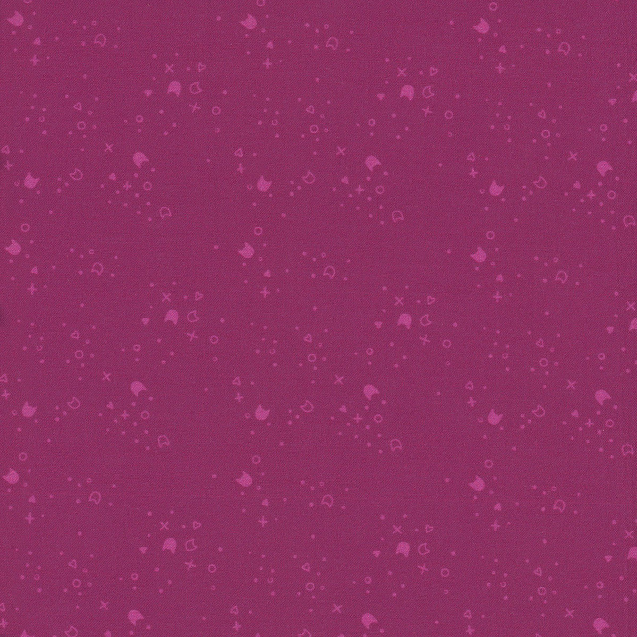 Dear Stella Kitty Litter Magenta Cotton 43"/44" Fabric Per Yard