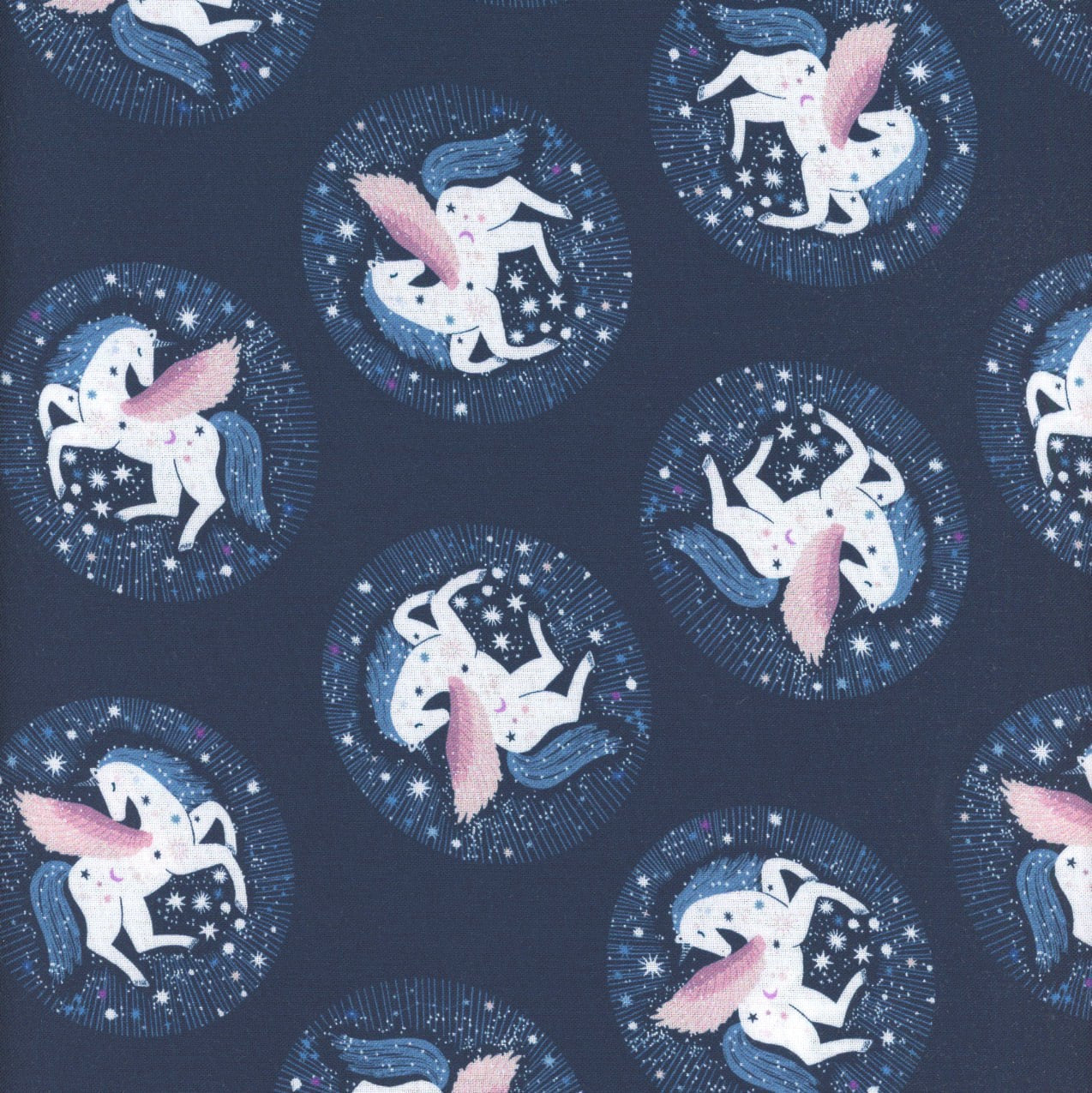 Dear Stella Stargazer Midnight My Bubble Cotton 44"/45" Fabric Per Yard