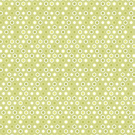 Stitch Garden - Tonal Hexy - Lime 44" / 45" Fabric Per Yard