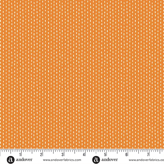 Stitch Line Orange Nightfall 44 45 inch Cotton Fabric Andover Fabrics