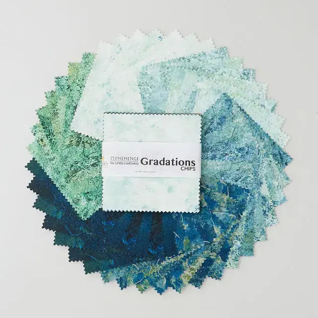 Stonehenge Gradations II Blue Planet Chips - Linda's Electric Quilters