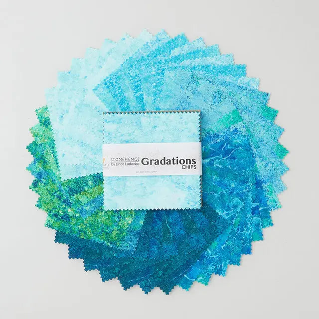 Stonehenge Gradations II Peacock Chips - Linda's Electric Quilters