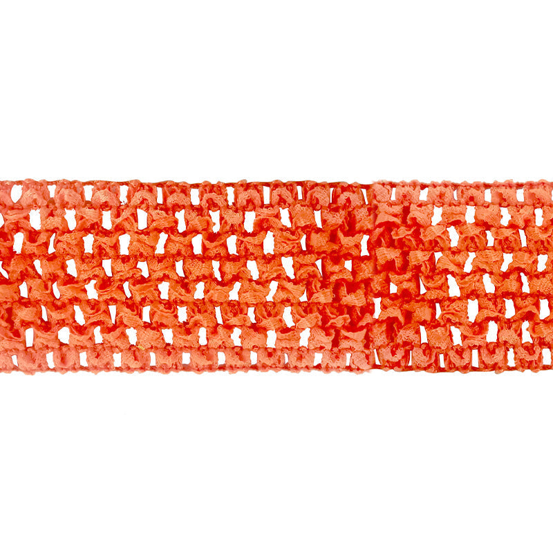 Stretch Crochet Trim 2” Wide x 5 Yards – Elastic Headband Lace Trim for Sewing, Crafts, DIY Hair Accessories