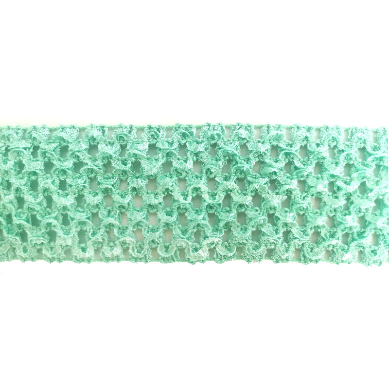 Stretch Crochet Trim 2” Wide x 5 Yards – Elastic Headband Lace Trim for Sewing, Crafts, DIY Hair Accessories