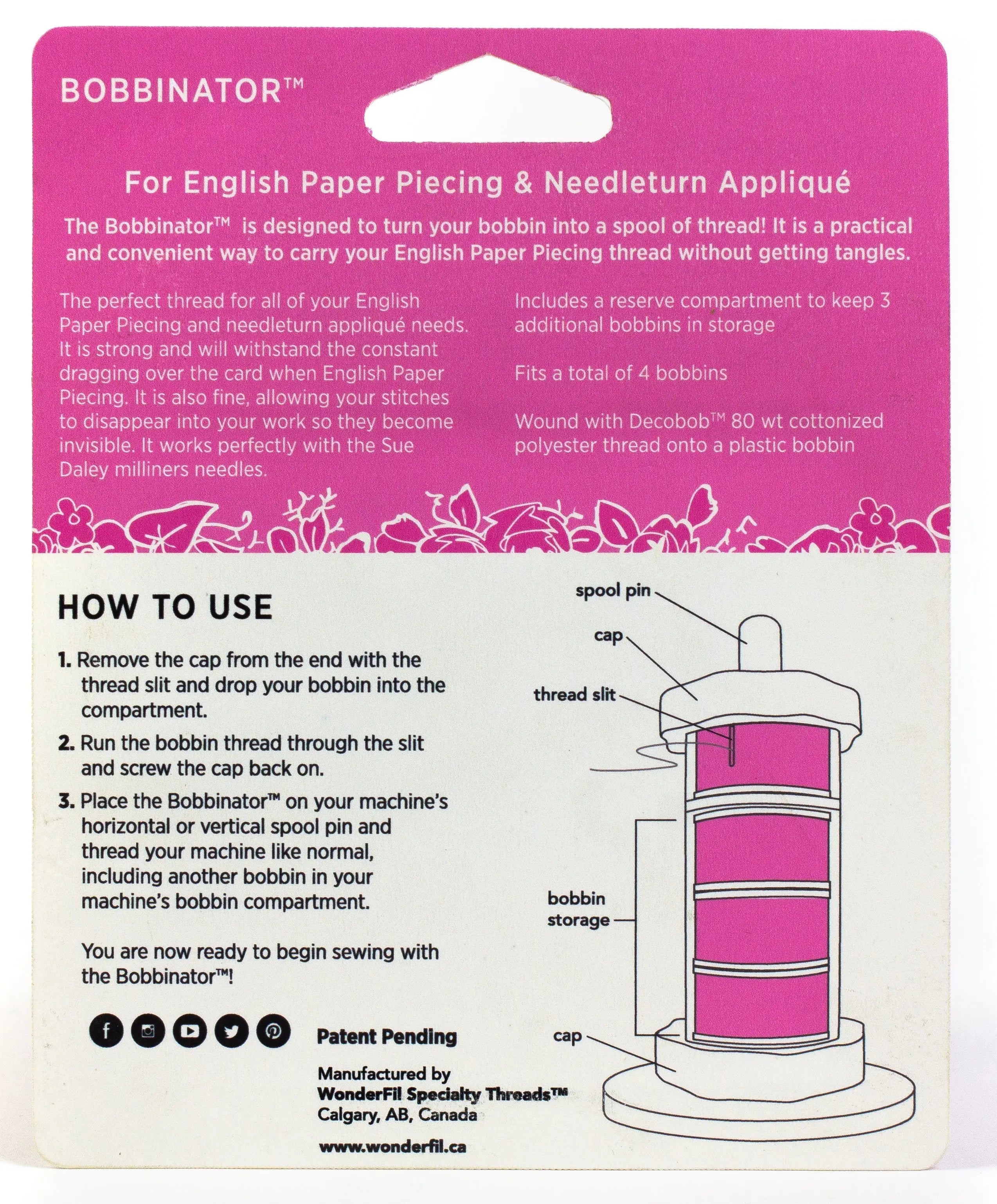 Sue Daley Bobbinator Pack WonderFil USA